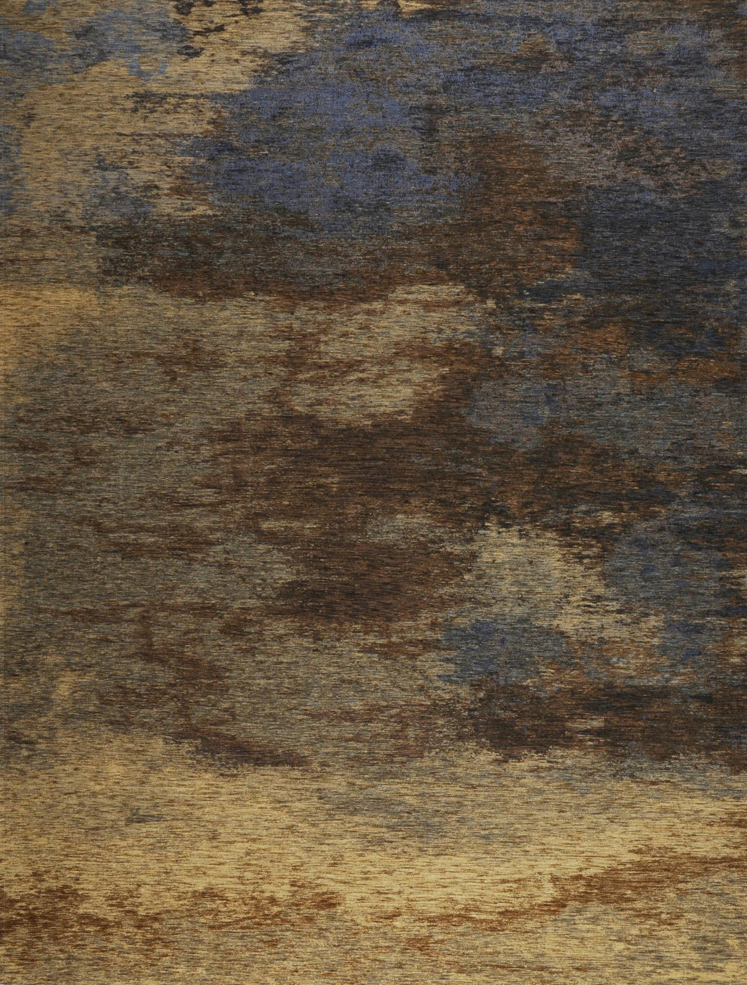 HERITAGE - Tapis moderne brillant tissé machine or 68x140 cm