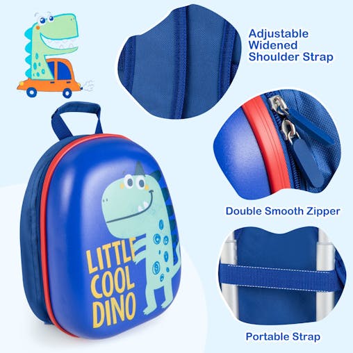 NNECW Hardside Rolling Suitcase with Spinner Wheels & Retractable Handle-Blue