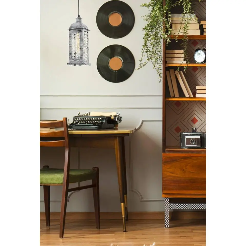 EGLO Lisburn 1 Hanglamp - E27 - 12.5 cm - Zilver