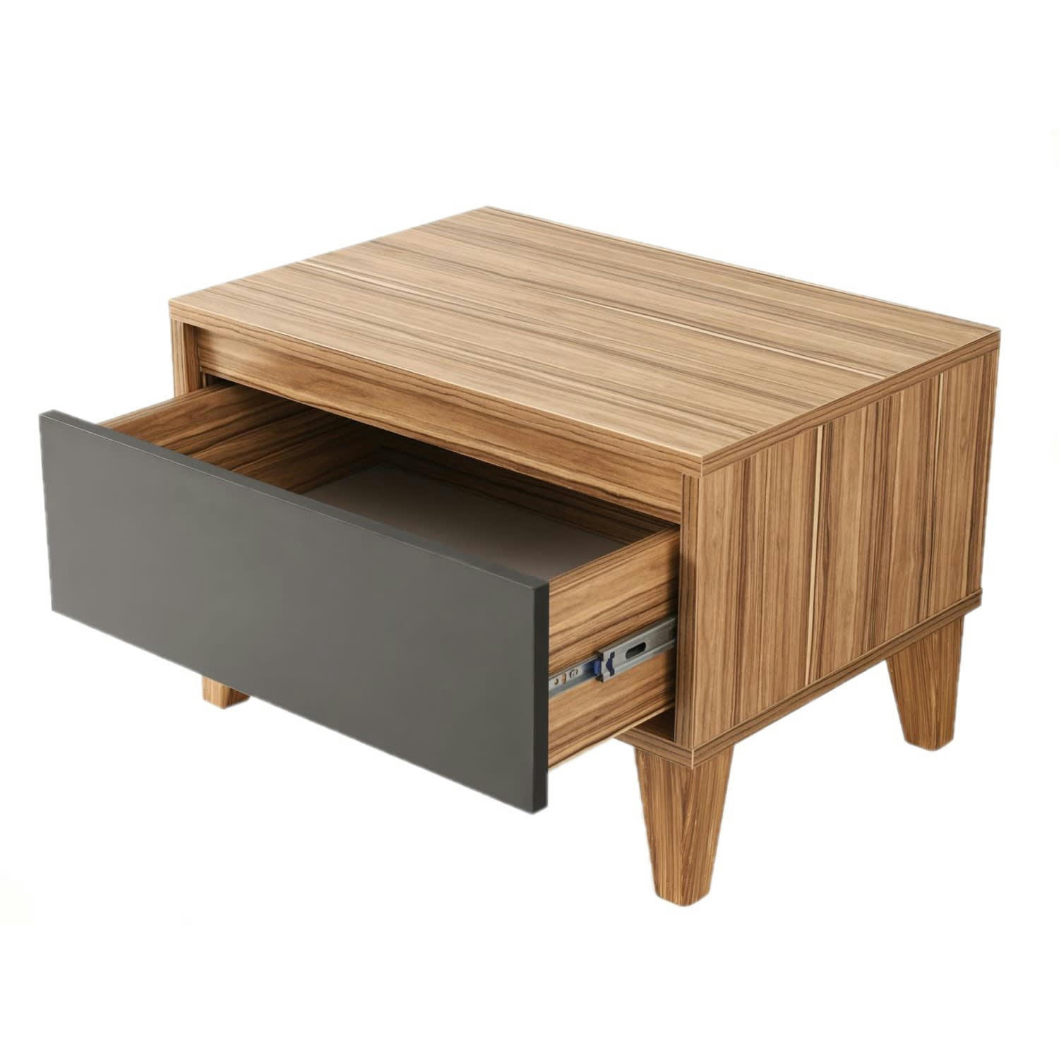 SAMBA - Table de chevet design bois gris foncé
