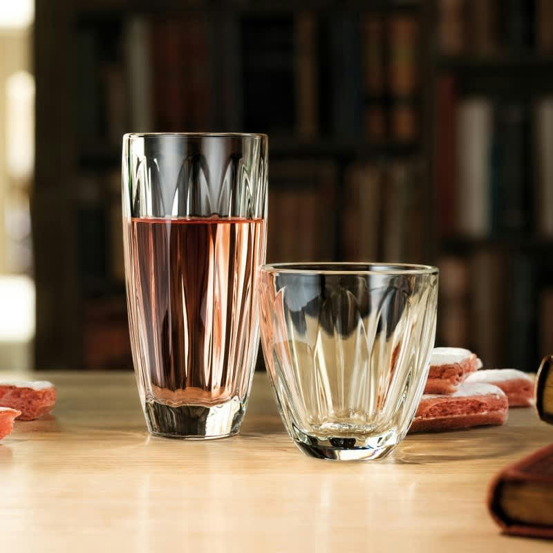 LOT DE 6 LONG DRINKS,  BOUDOIR - Long Drink  en verre transparent - lot de 6