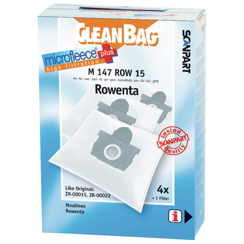 Sac pour aspirateur Rowenta M147ROW15 4 pièces