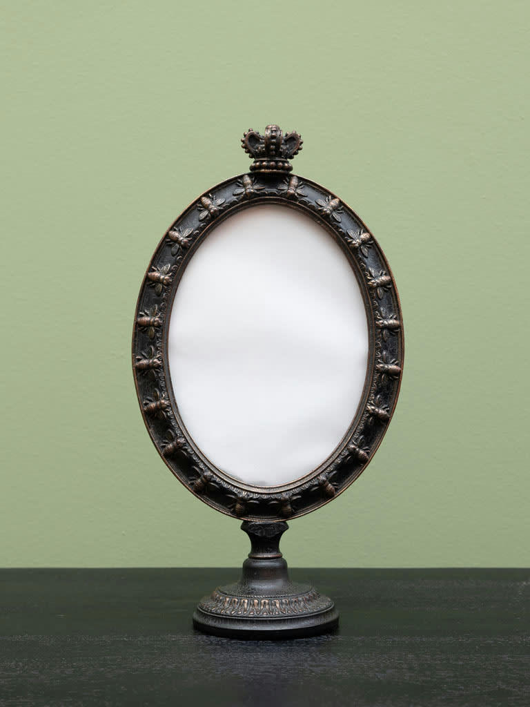 - Porte photo ovale sur pied 13x18cm