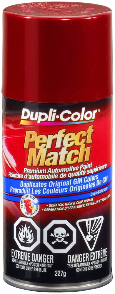 Dupli-Color Perfect Match Premium Acrylic Lacquer Automotive Aerosol Spray Paint, Medium Garnet Red Metallic (72, WA 8979), 227-g