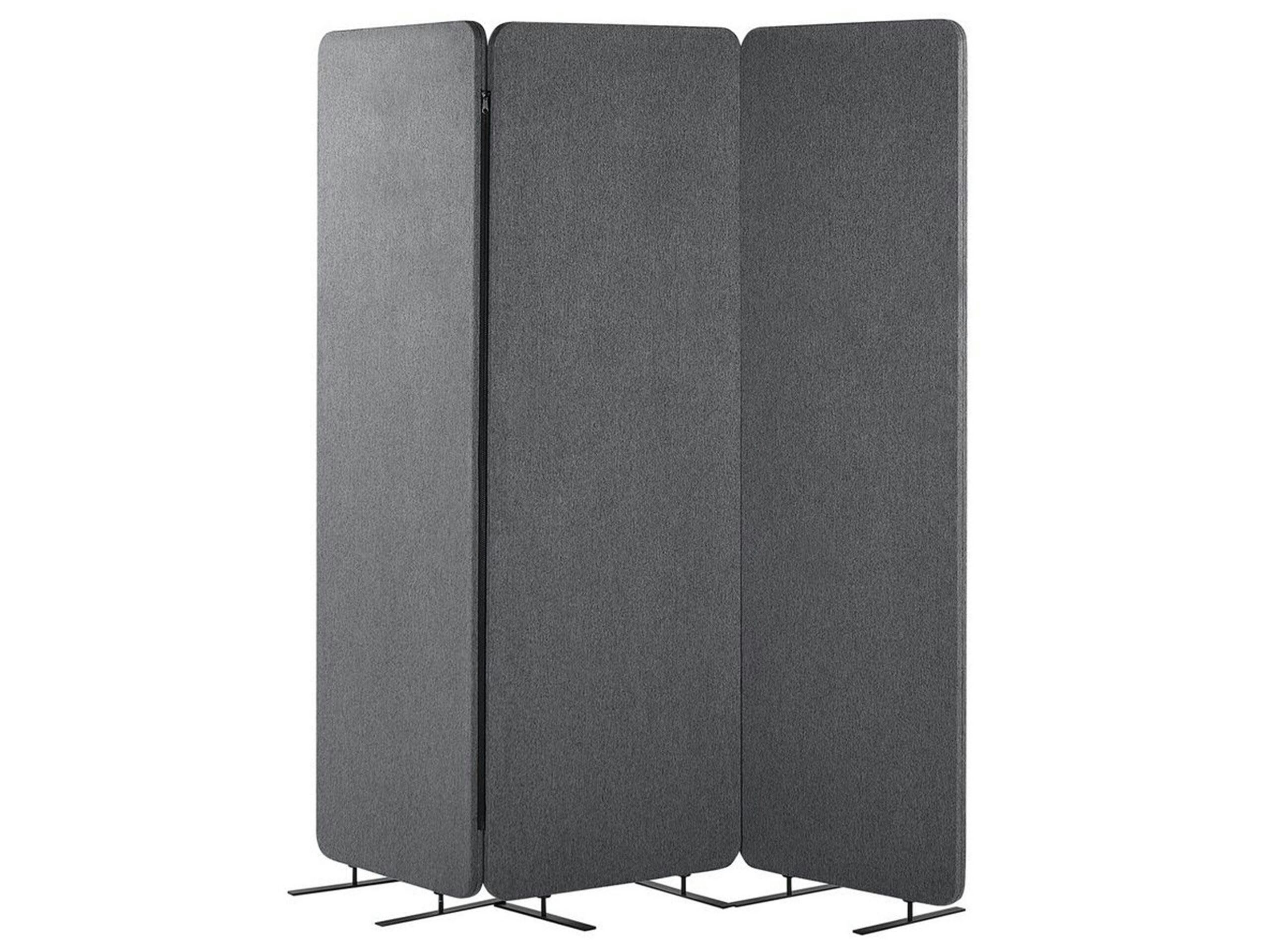 STANDI - Séparateur acoustique 3 panneaux 184 x 184 cm gris