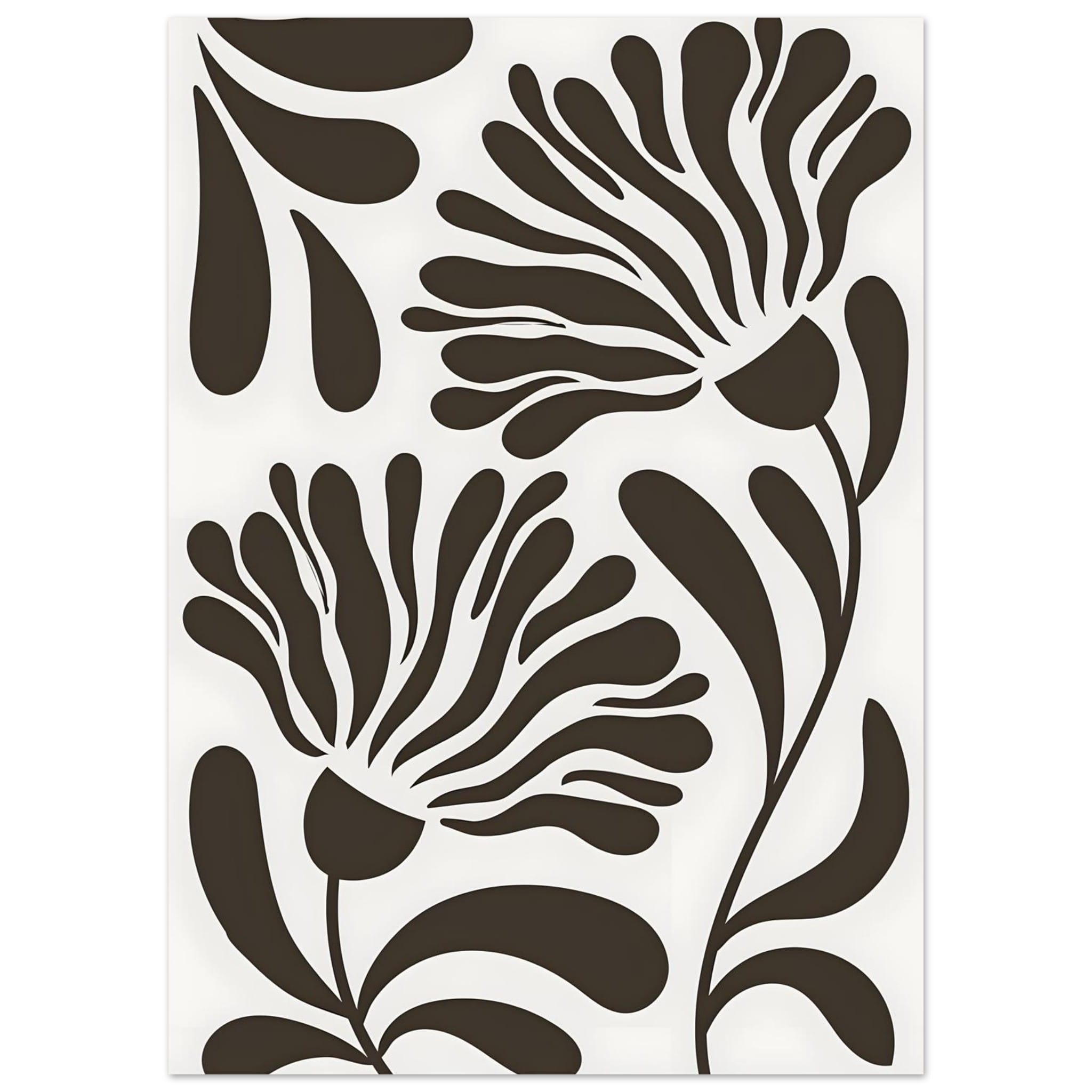 Artfulprints Poster Matisse – Wildflower line  - 50x70 cm - Zwart / Wit