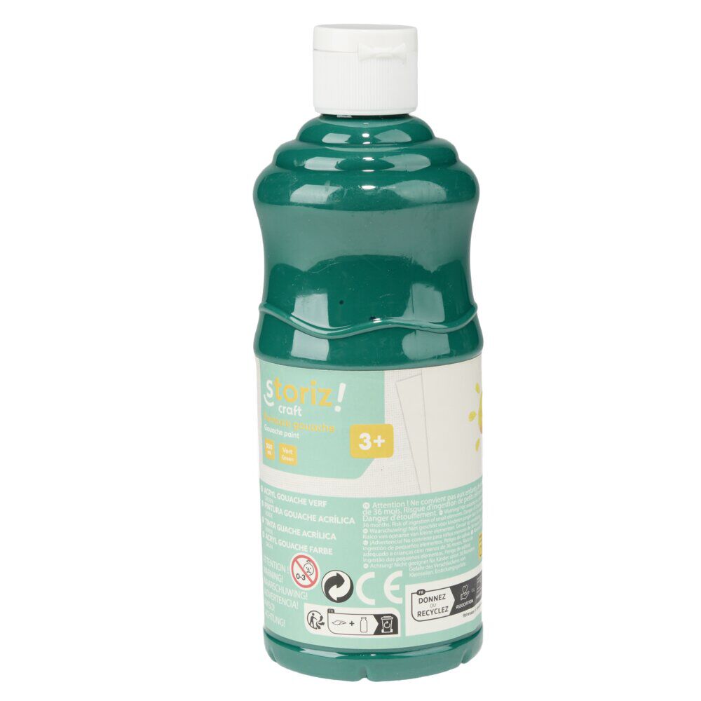 Peinture gouache acrylique 500ml vert