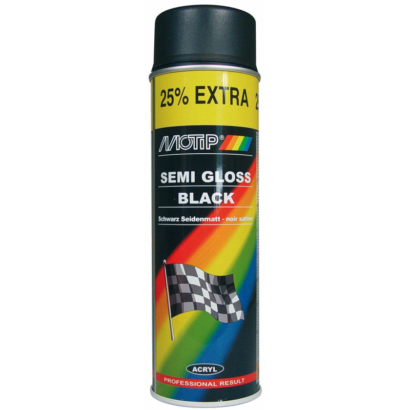 Peinture auto universelle noire satinée 0,5 L MOTIP