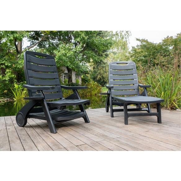 Gartenliege »Premiere«, Polypropylen, BxHxT: 73 x 33 x 200 cm, anthrazit