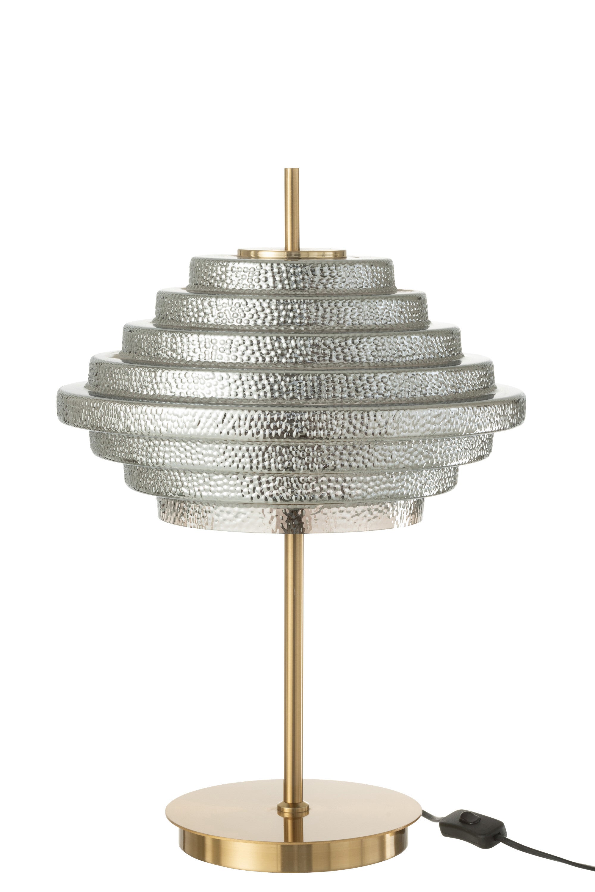 J-Line tafellamp - goud - metaal/glas - goud - LED lichtjes