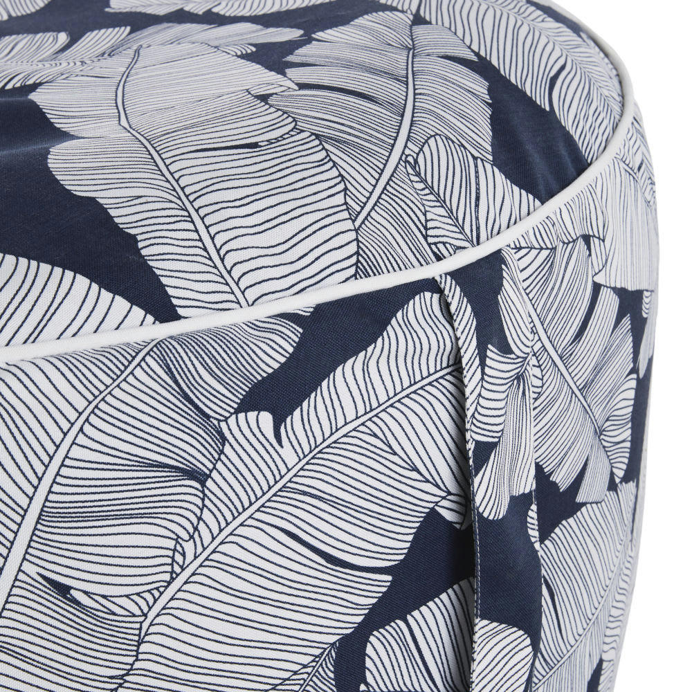 BANDOL - Pouf gonflable motifs bleus et blancs