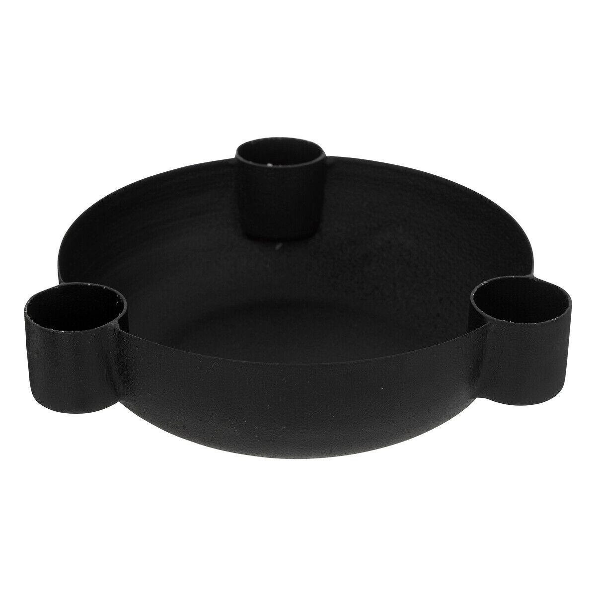 Castiçal JIL preto em metal para 3 velas