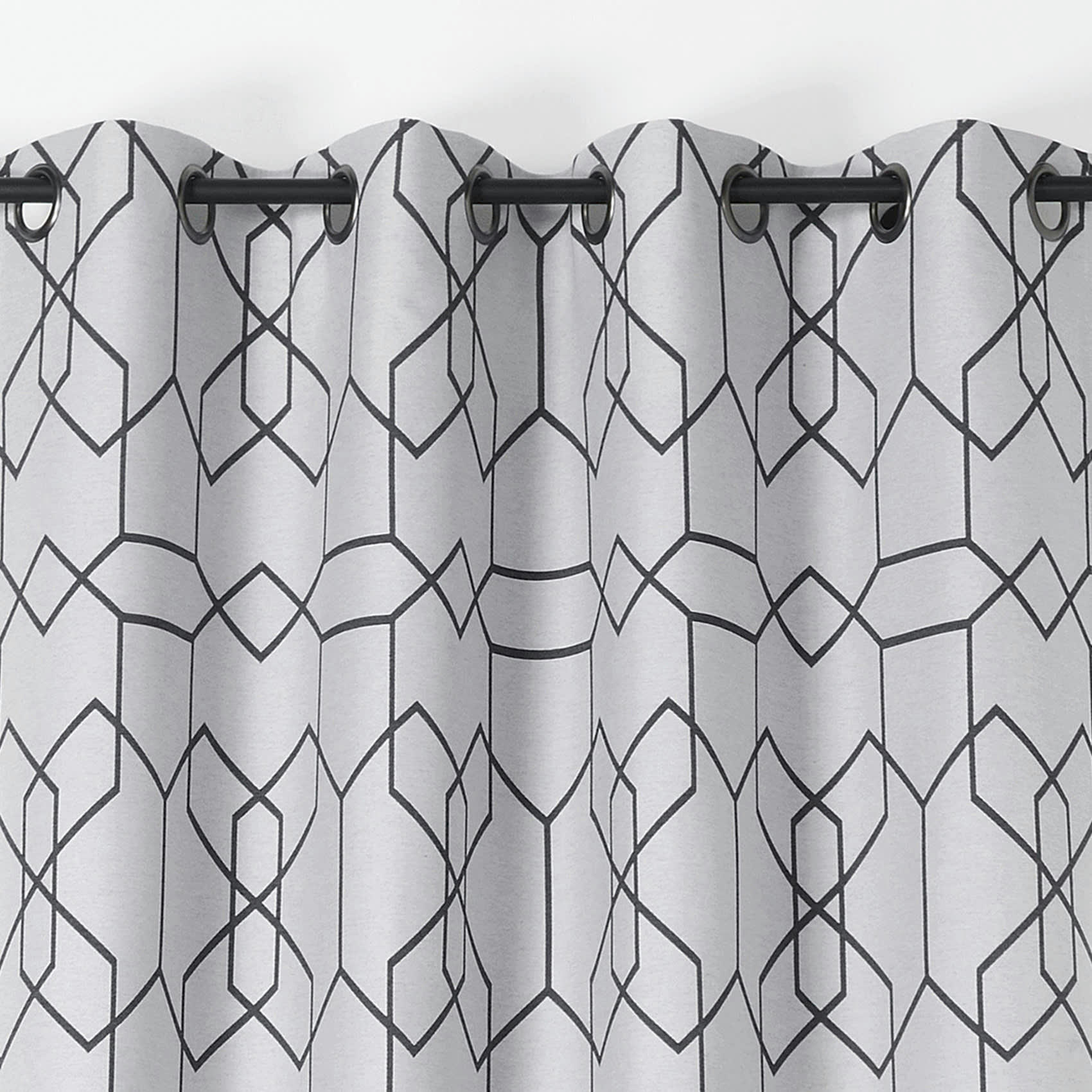 - Rideau d'ameublement ariane polyester/jacquard blanc 140x260 cm