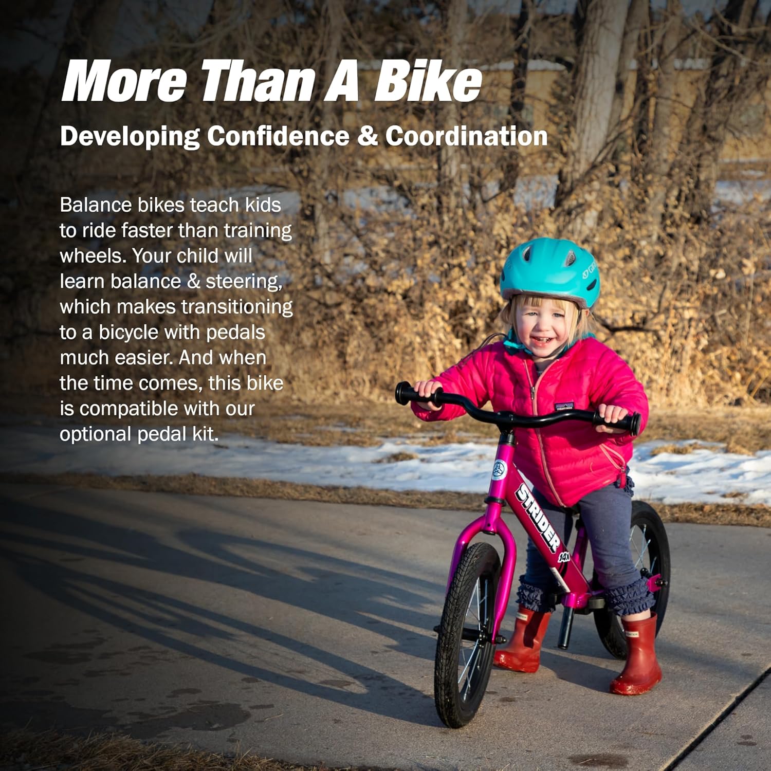 Strider 14x Classic, Balance Bike for Kids 3 to 6 Years - Includes Custom Grips, Padded Seat, Performance Footrest & All-Purpose Tires - Easy Assembly & Adjustments