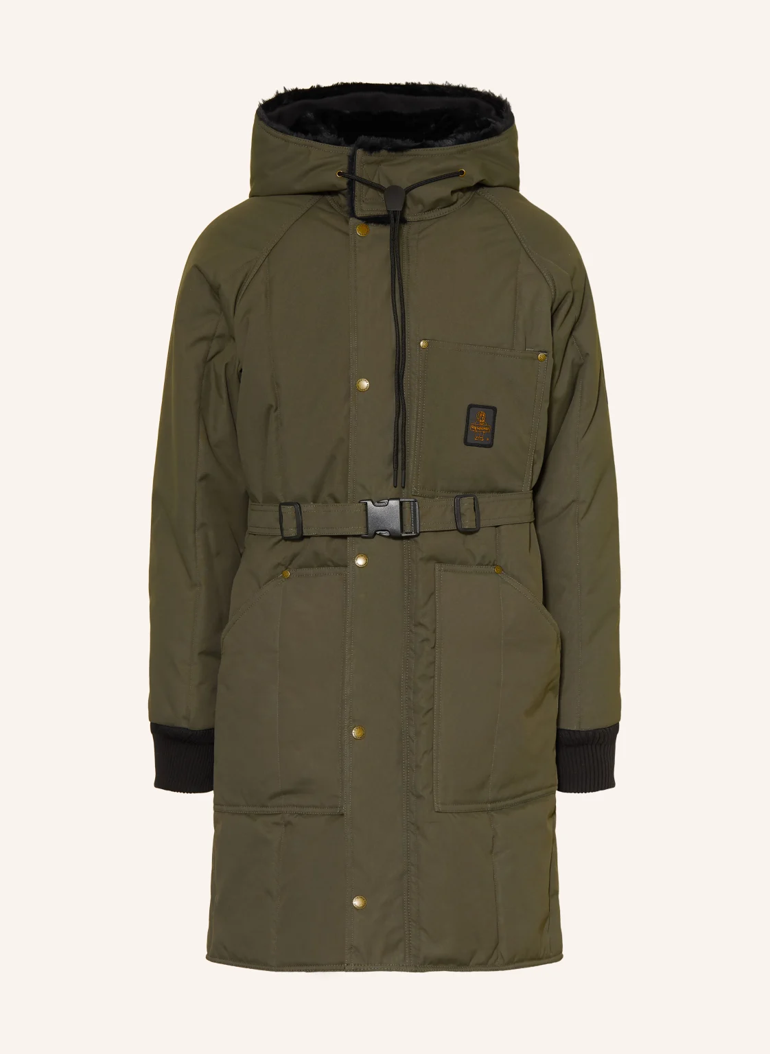 RefrigiWear Steppmantel mit Kunstfell