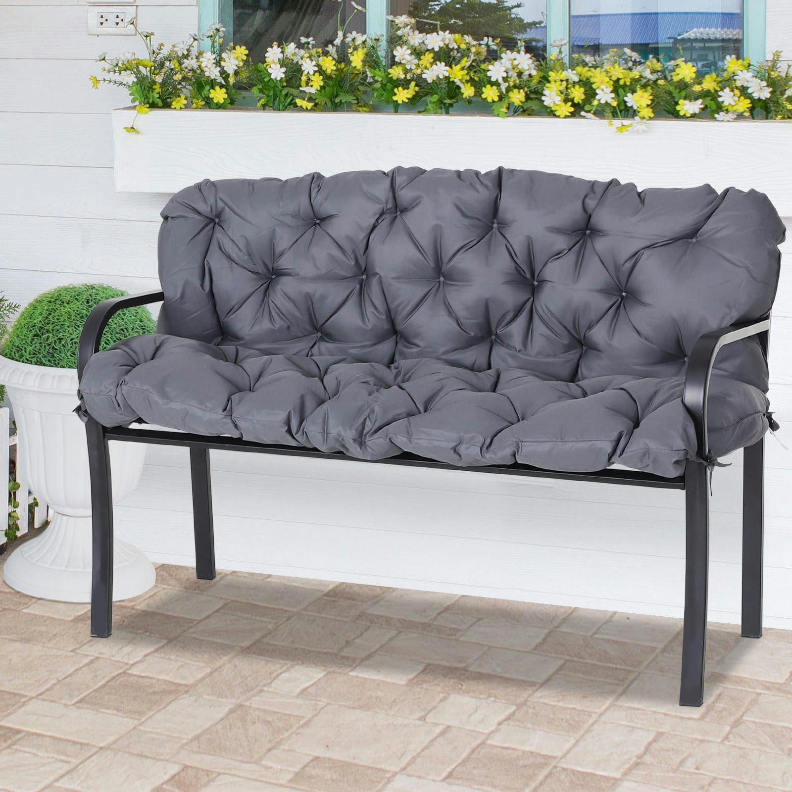 - Coussin matelas assise dossier banc de jardin balancelle canapé