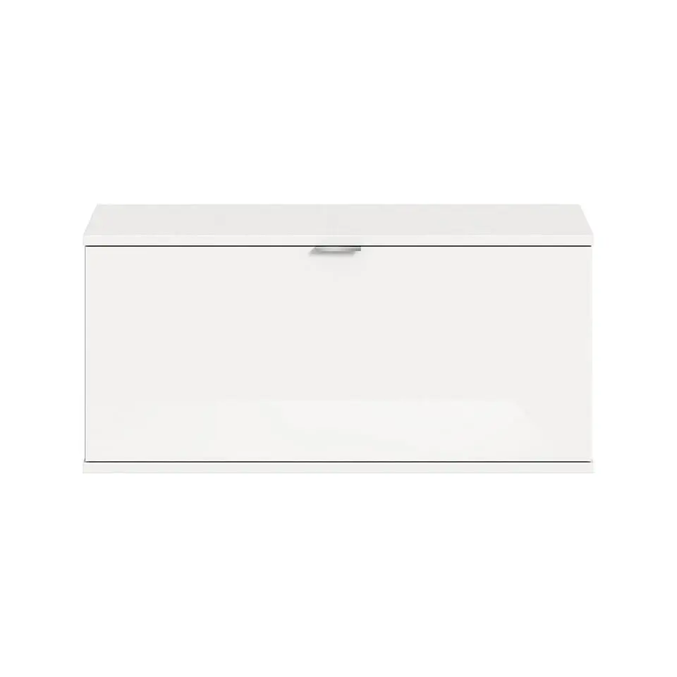 Hioshop ProjektX schoenenkast bank 1 klepdeur wit hoogglans