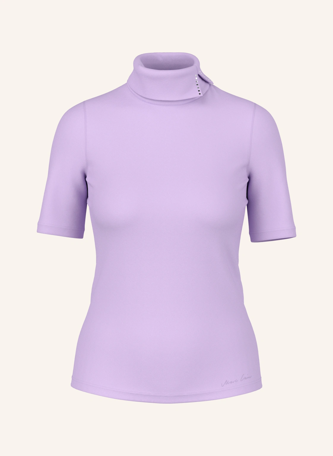 MARC CAIN Rollkragenshirt mit Schmuckperlen