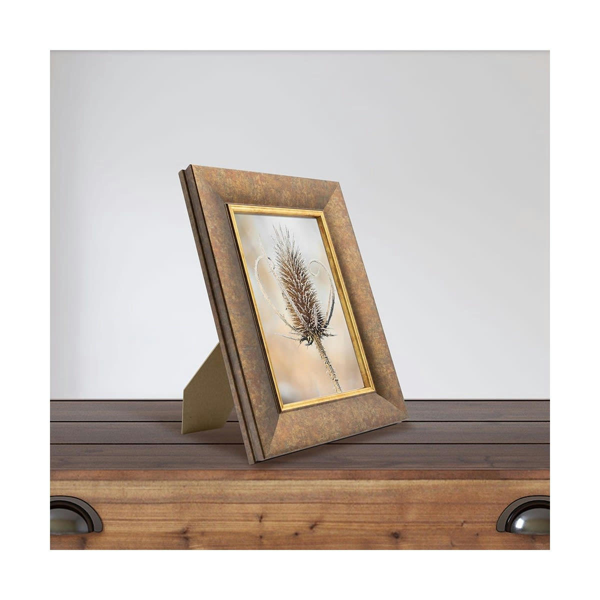 HADES - Cadre photo filet doré 10x15 cm résine recyclée