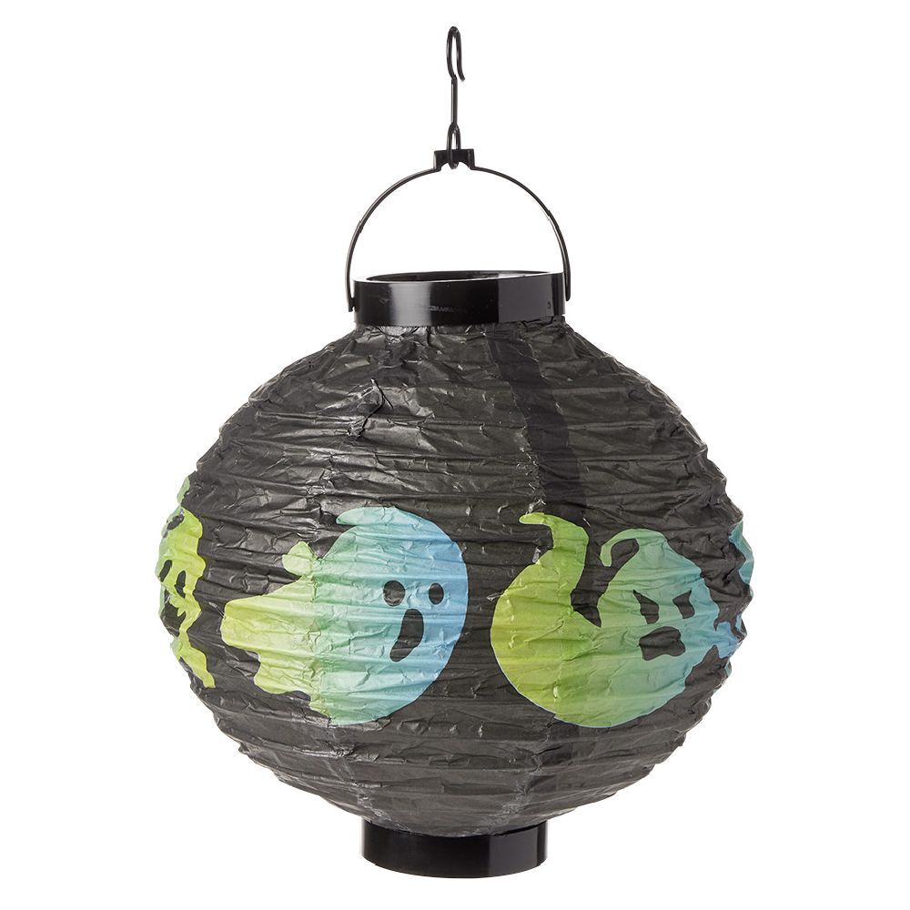 Lanterne lumineuse Halloween à suspendre Ø20xH22cm (2 modèles)