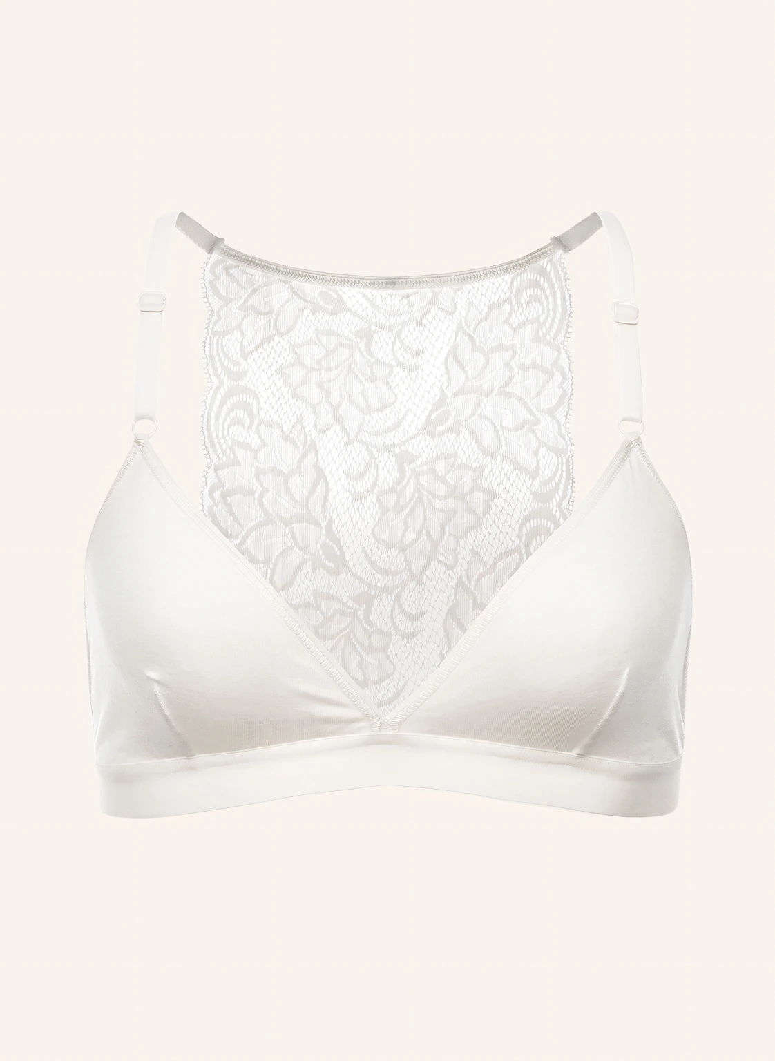 erlich textil Mathilda Bralette mit Spitze bügellos und Modal - verstellbare Träger