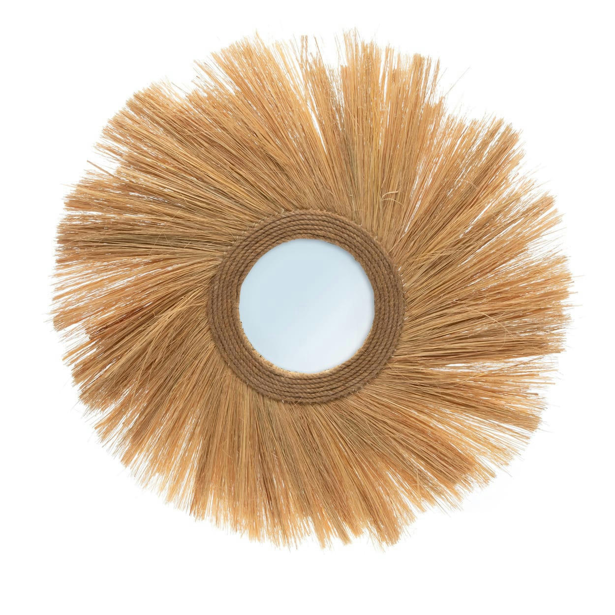 MADRAS - Miroir en herbe naturel D75