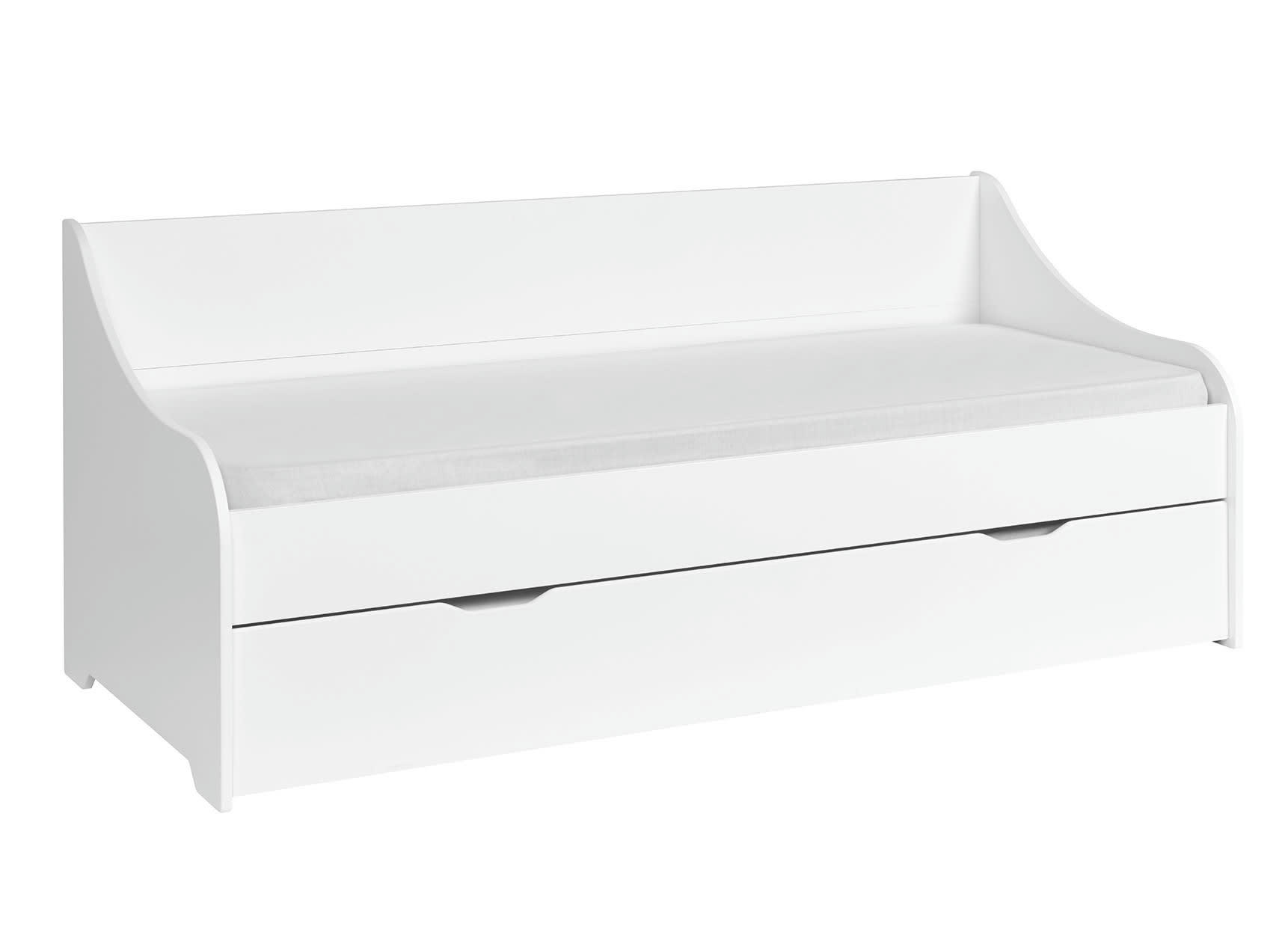 BERCY - Lit gigogne banquette 80x200 Blanc