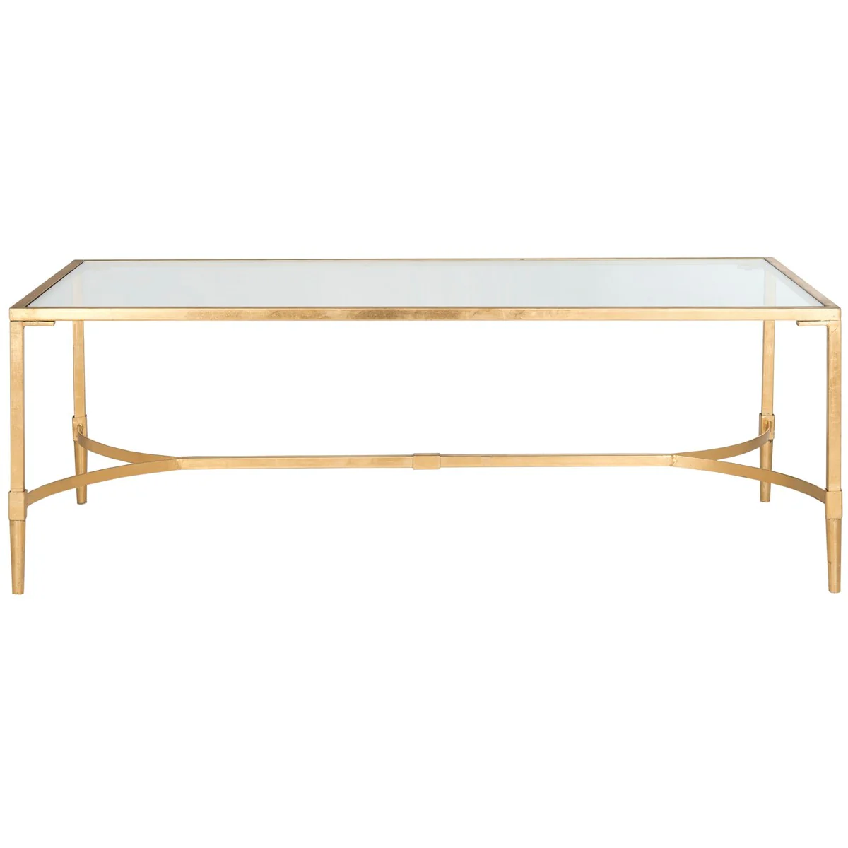 SAFAVIEH Jovita Gold Coffee Table - 50 x 26 x 18 - 50Wx26Dx18H