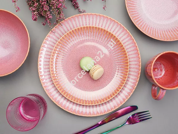 Serwis obiadowo - herbaciany na 6 osób (26 el.) Lubiana - Stoneware Blush