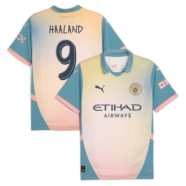 Erling Haaland Manchester City Puma 2024/25 Fourth Replica Player Jersey - Blue/Navy