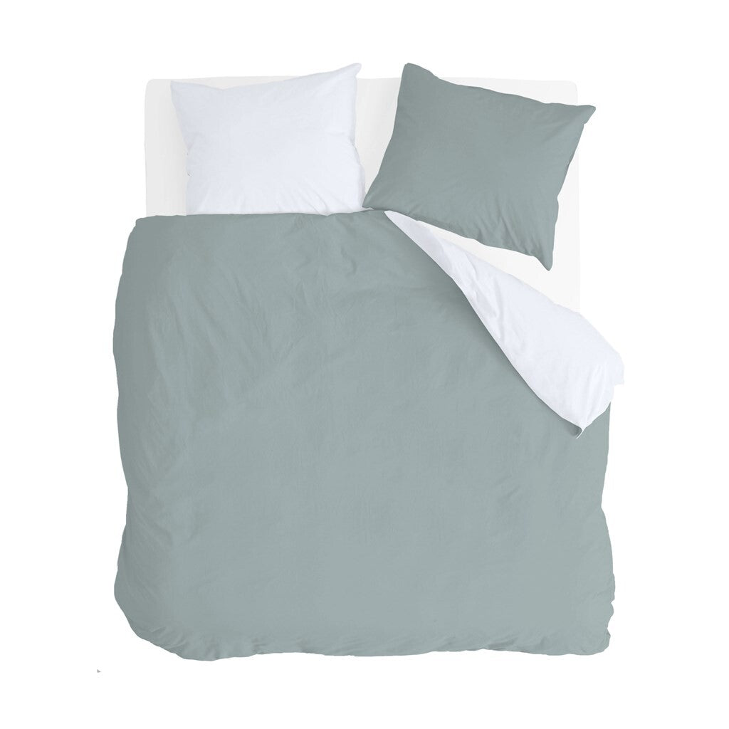 Byrklund - Dekbedovertrek Side Way - 200x220 cm - Jade / Wit
