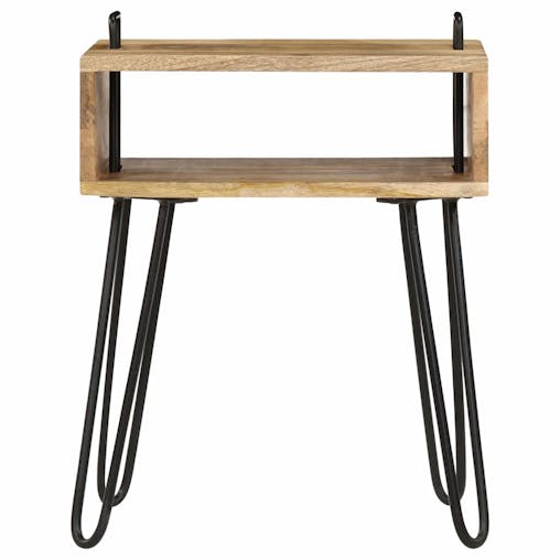 NNEVL Bedside Table Solid Mango Wood 40x34x47 cm