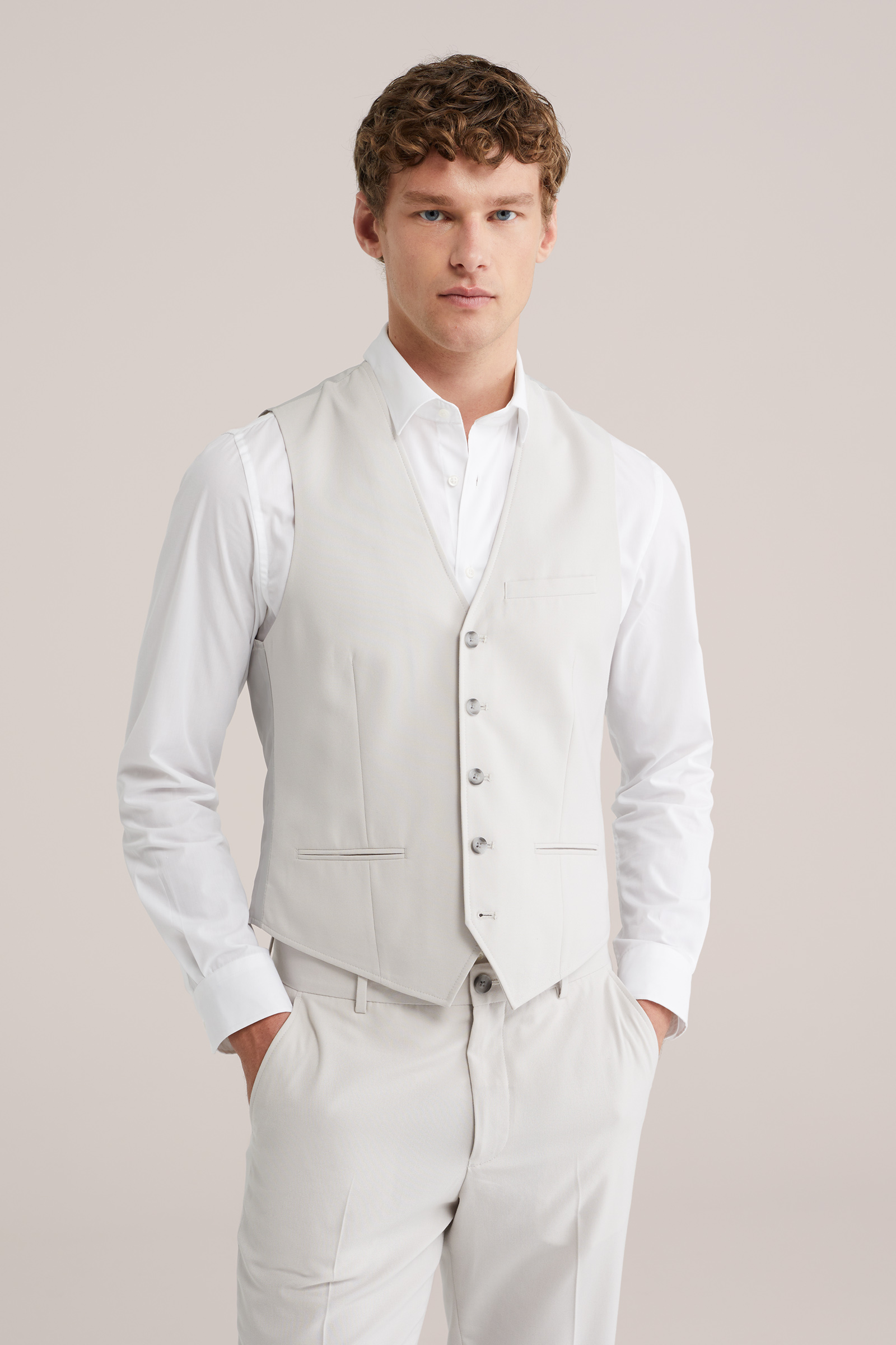 Heren slim fit gilet