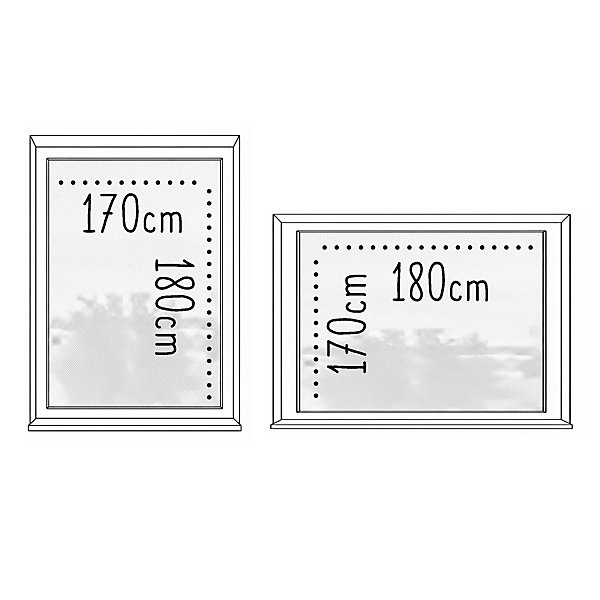 Lot de 2 Moustiquaire de Fenêtre 170 x 180 cm avec Fixation auto-agrippante, protection contre moustiques, mouches et araignées