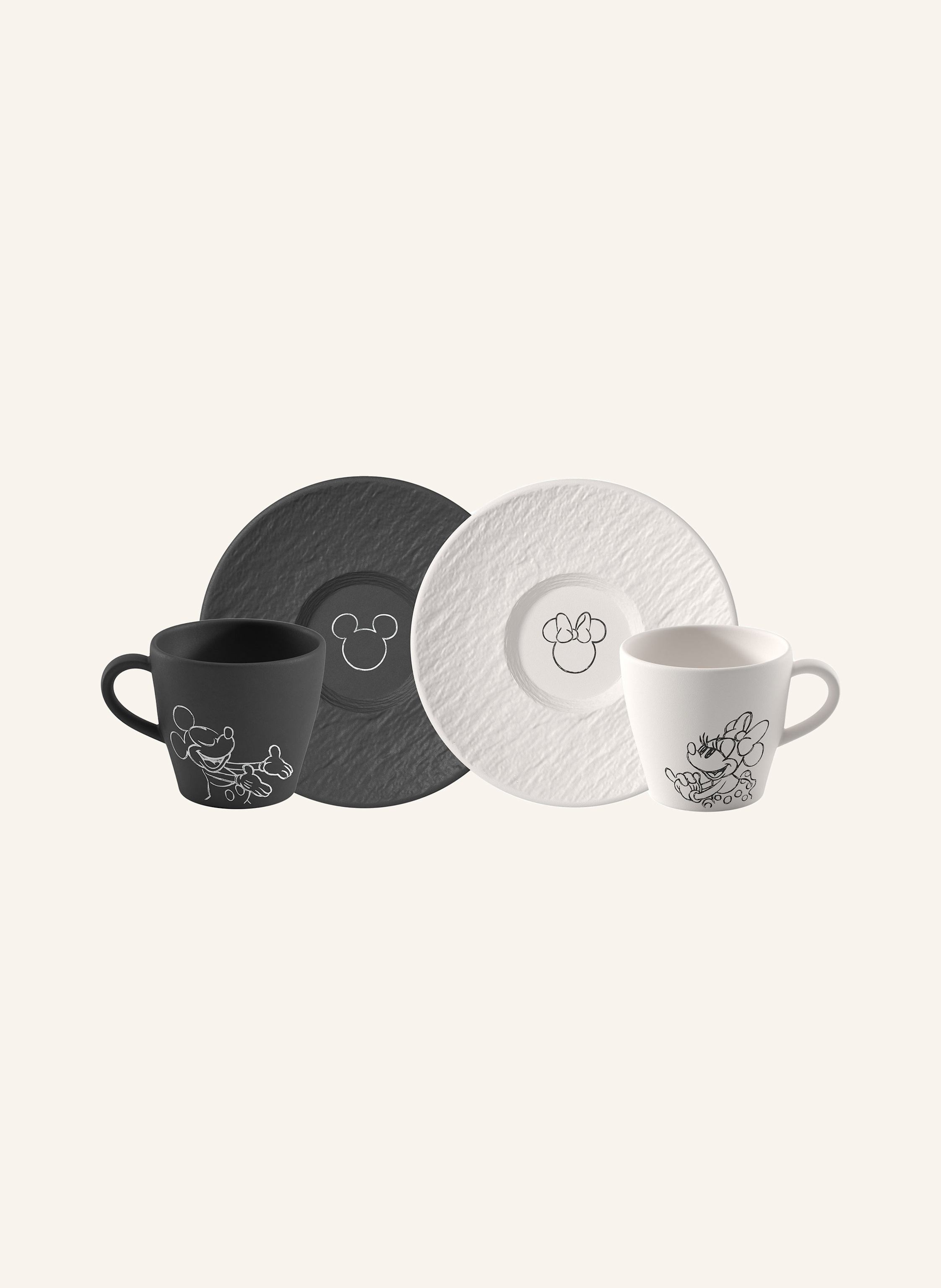 Villeroy & Boch Kaffeetasse mit Untertasse, 4-teilig MANUFACTURE ROCK - MICKEY MOUSE