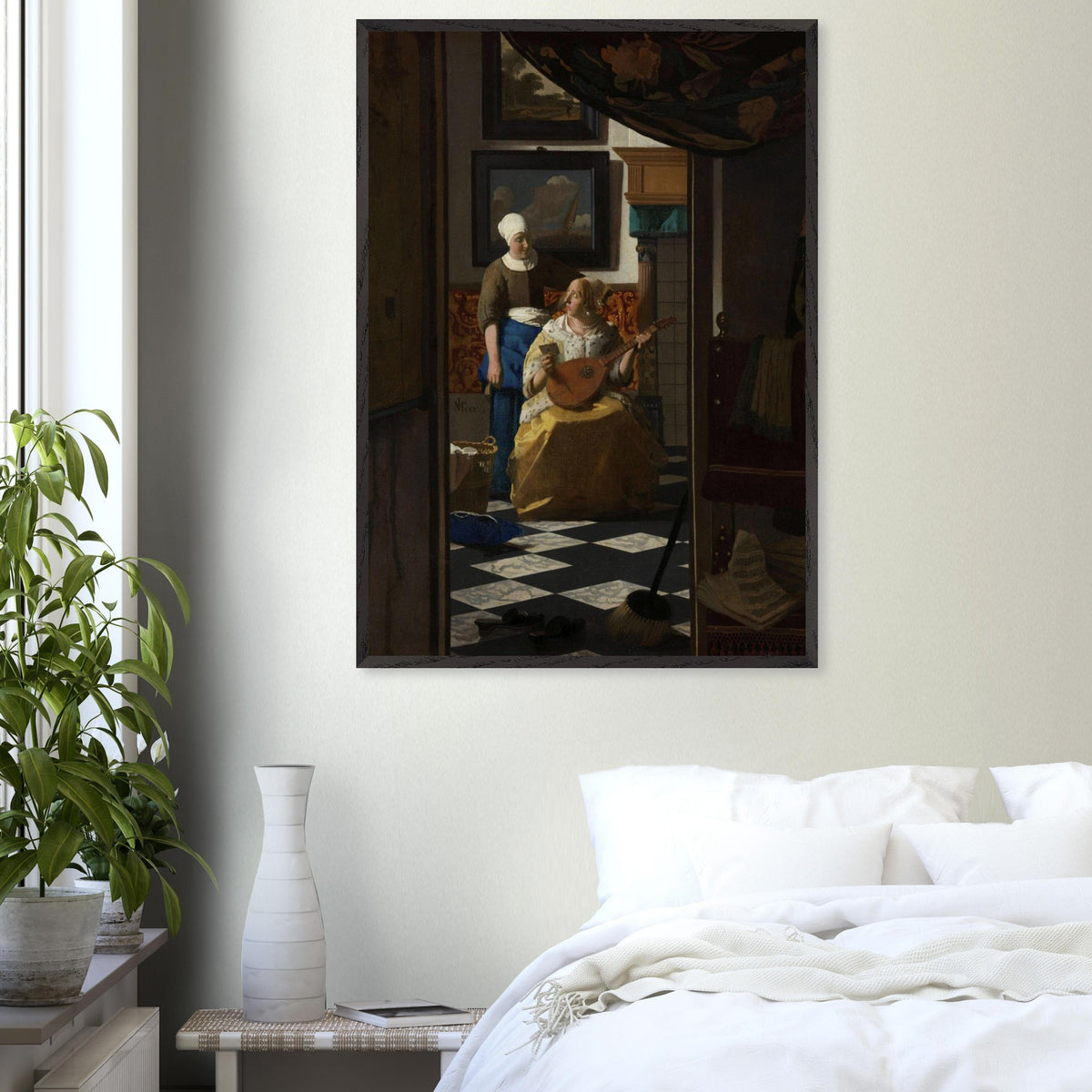Artfulprints Poster Johannes Vermeer - De liefdesbrief  - 70x100 cm - Bruin