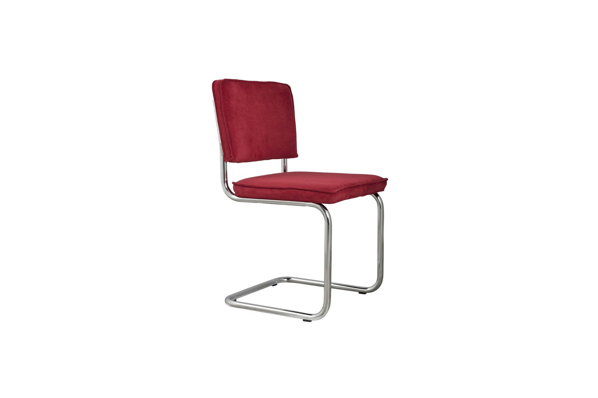 RIDGE RIB - Chaise en tissu rouge