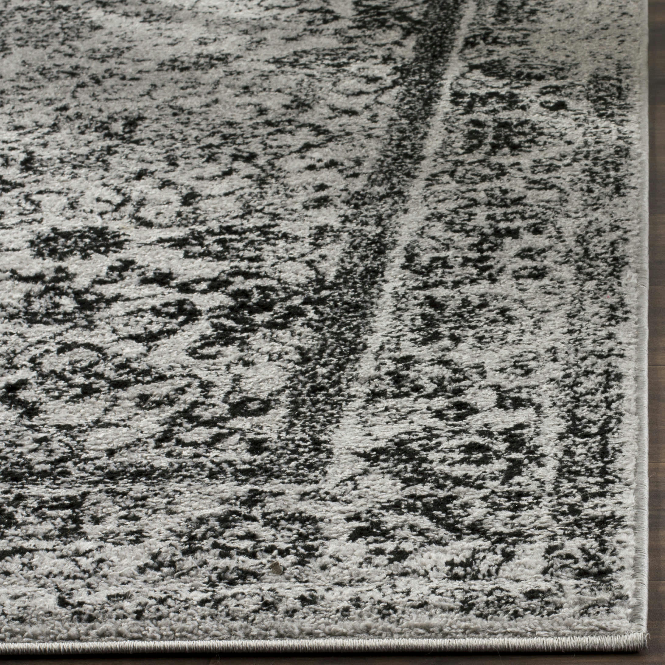 ADIRONDACK - Tapis de salon interieur en gris & noir, 183 x 274 cm