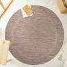 Dywan zewnętrzny Relax ramka brązowy 120 cm x 120 cmkoło
