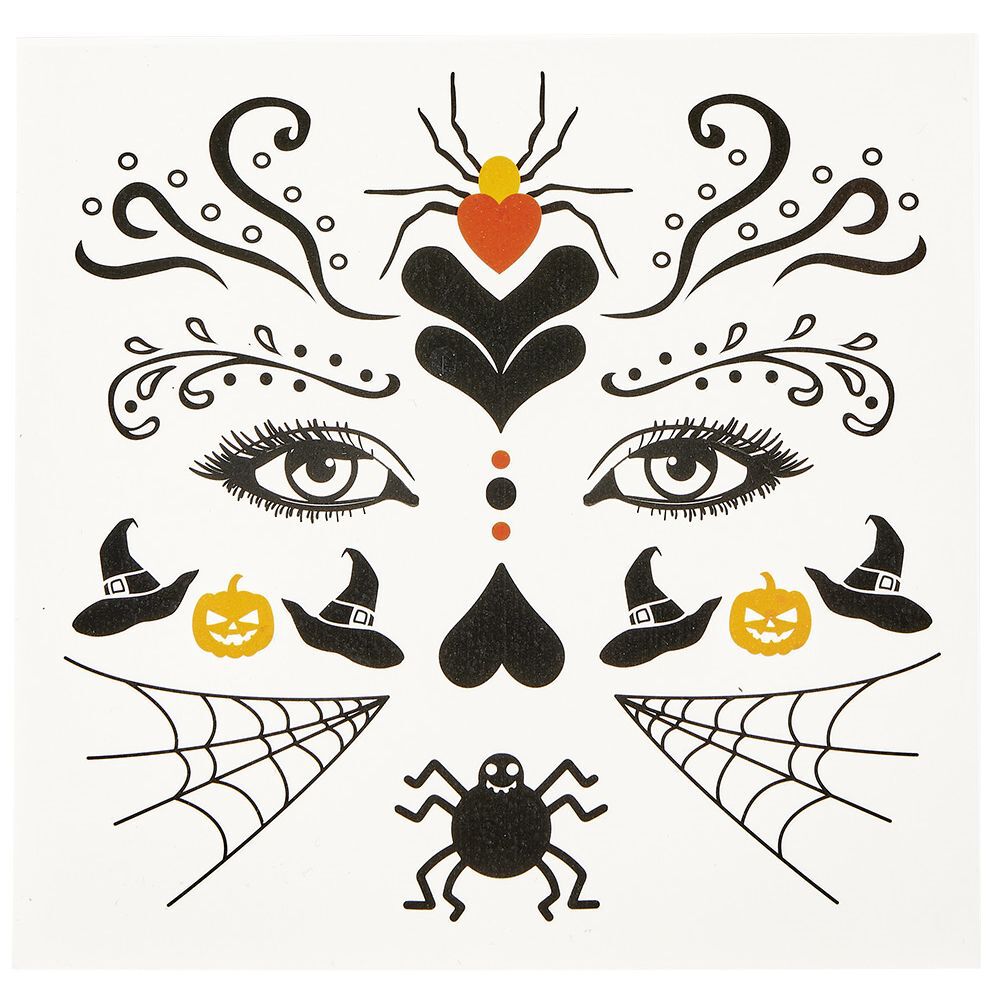Tatouage éphémère visage enfant Halloween (2 modèles)