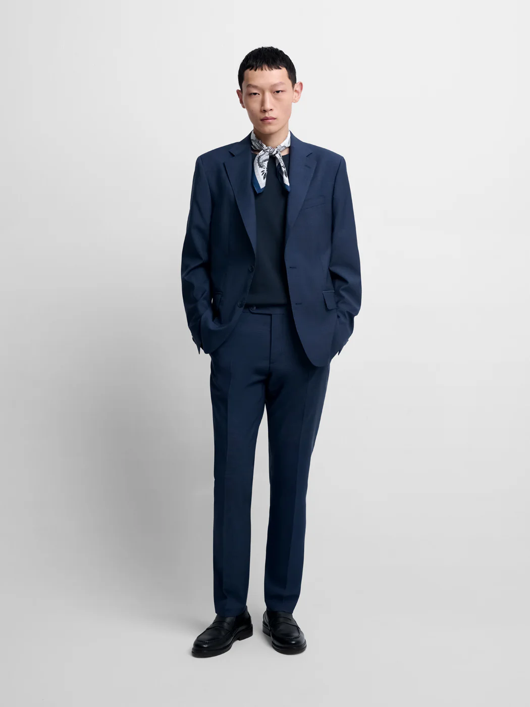 Pantalon de costume slim en laine