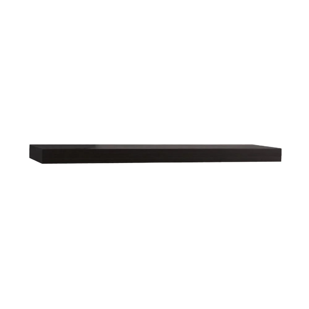 InPlace 36-inch Black Floating Wall Shelf