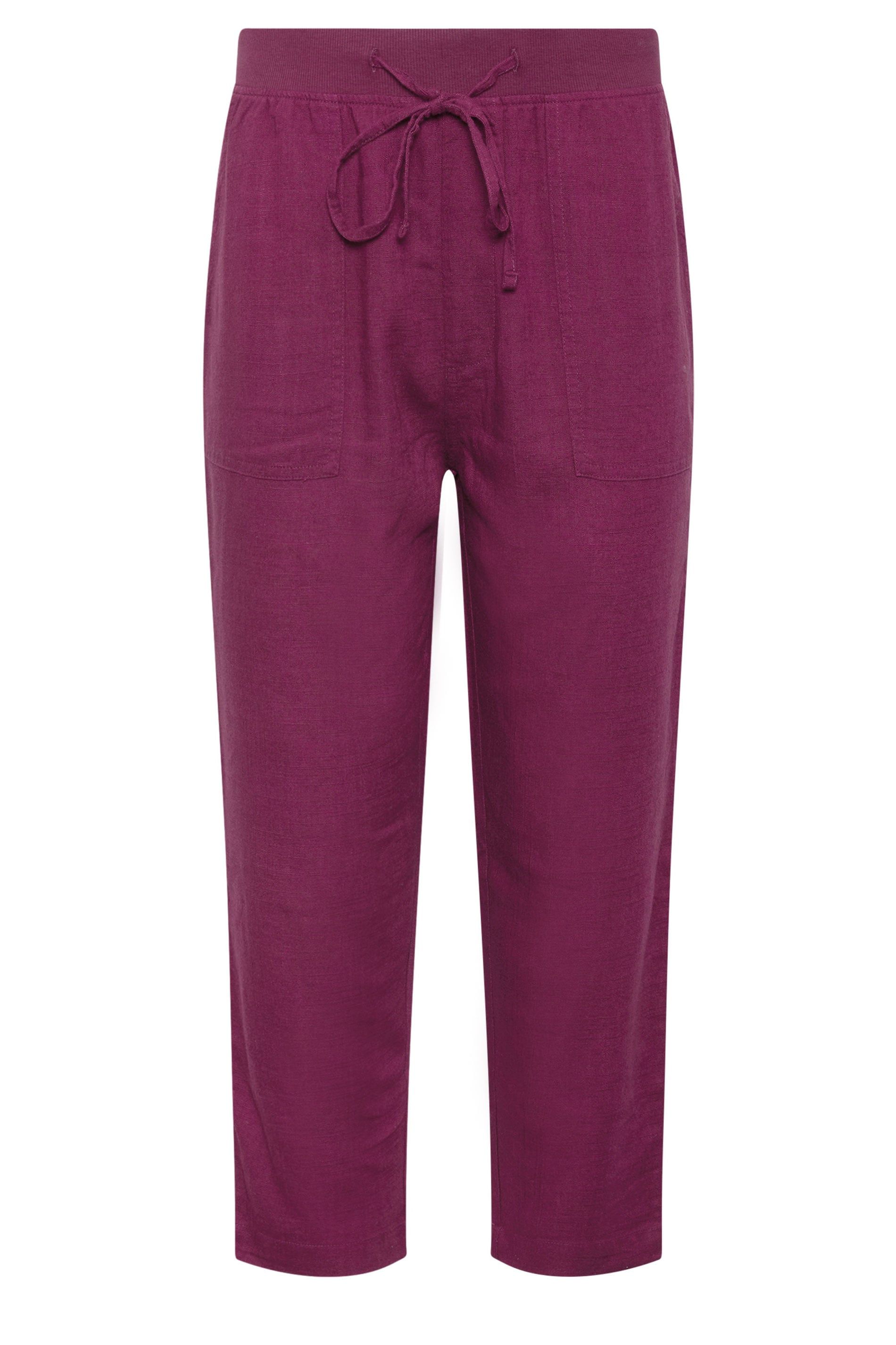M&Co Cropped Linen Trousers