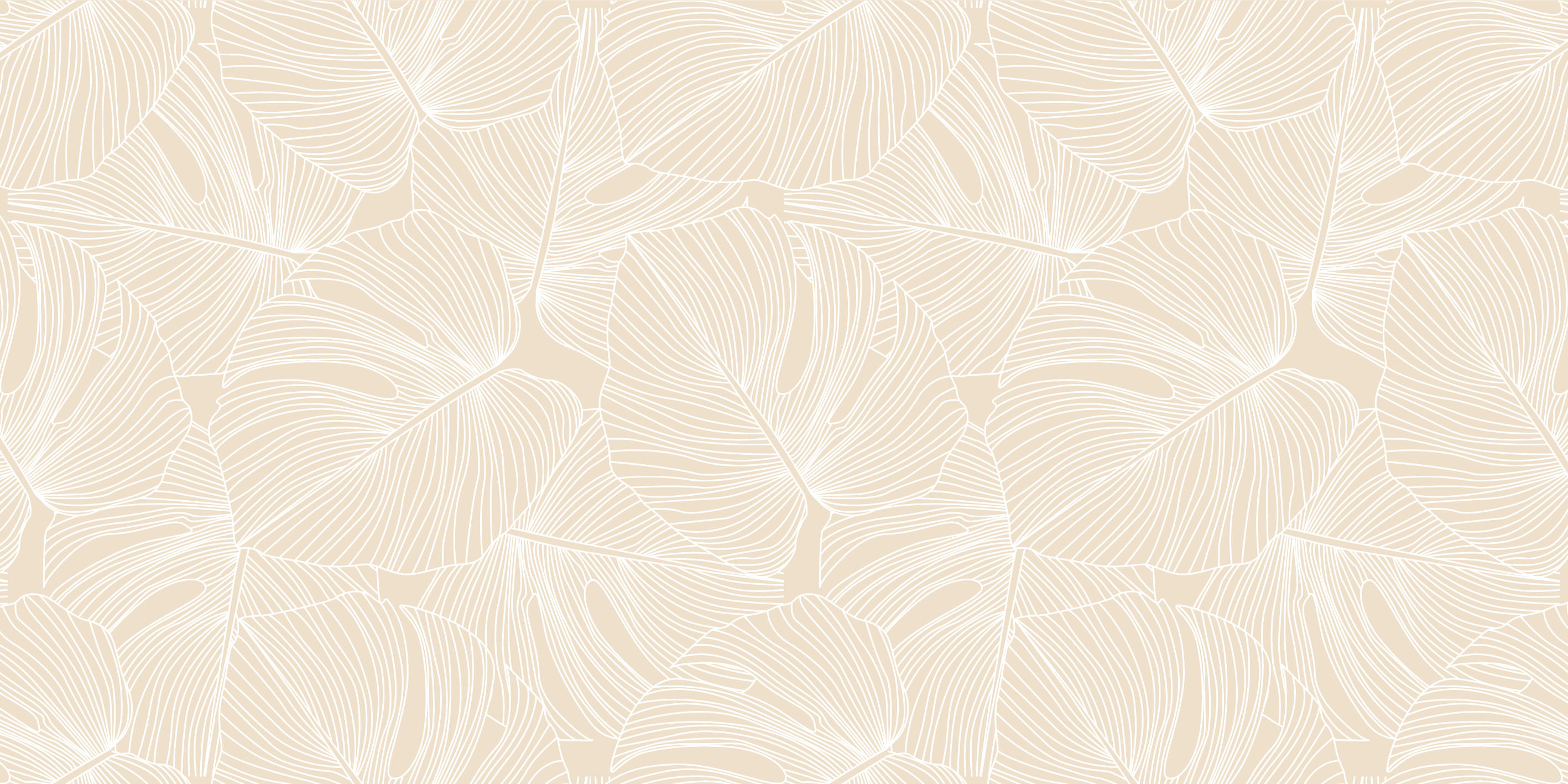 PALMS - Tapis en vinyl palmiers sable 48x98 cm