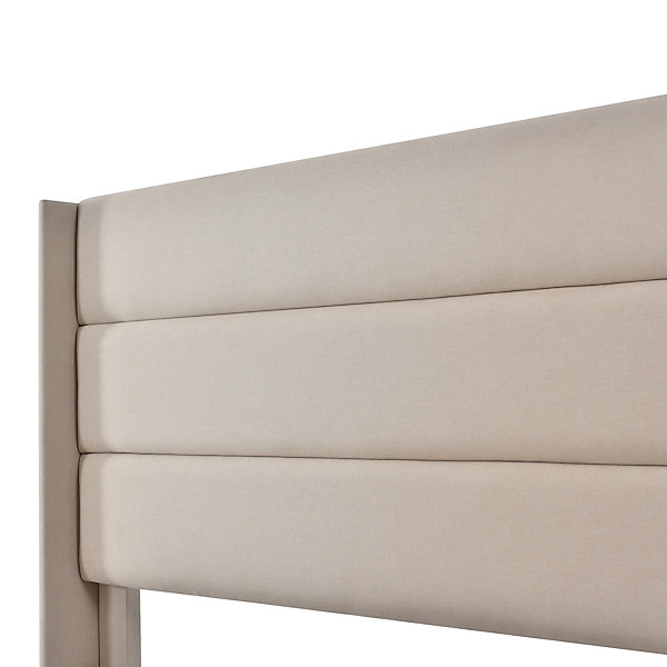 Lit Coffre Rangement Plateforme Capitonné Sommier Bois 180x200 Lin Blanc Cassé Blackcolors