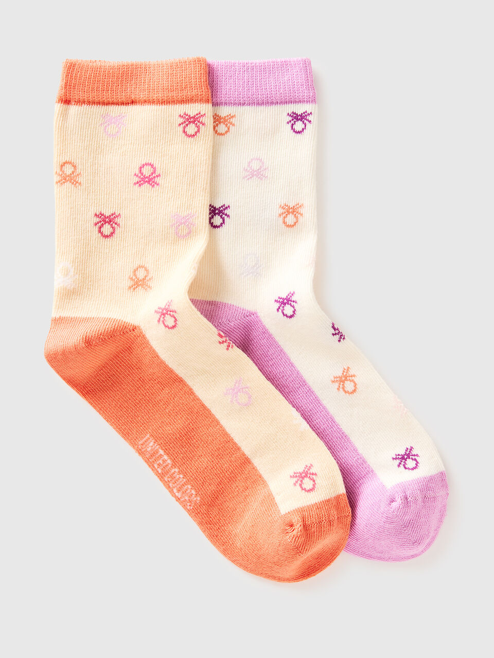 Two pairs of patterned socks