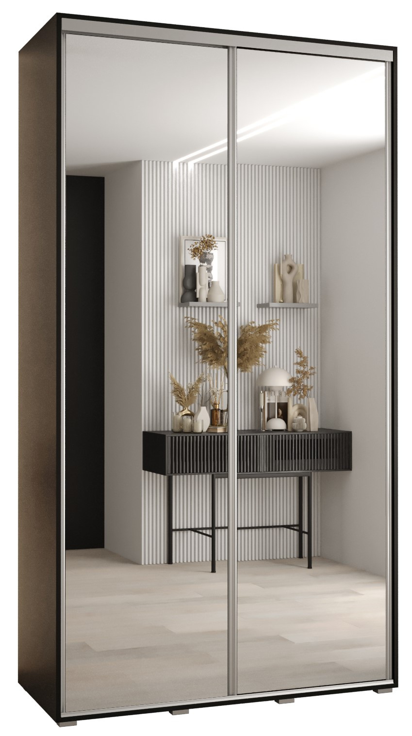 Szafa przesuwna 45 Cannes 2 140 czarny czarny srebrny