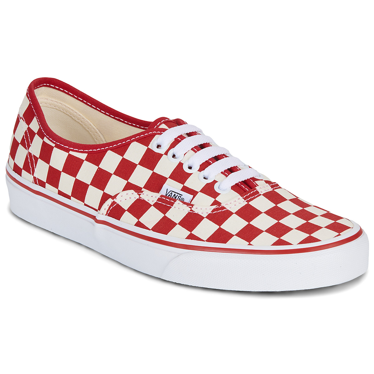 Vans - Authentic R30 -  PRIMARY CHECK RACING RED/WHITE - Red / White