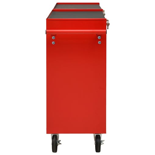 NNEVL Tool Trolley with 10 Drawers Steel Red