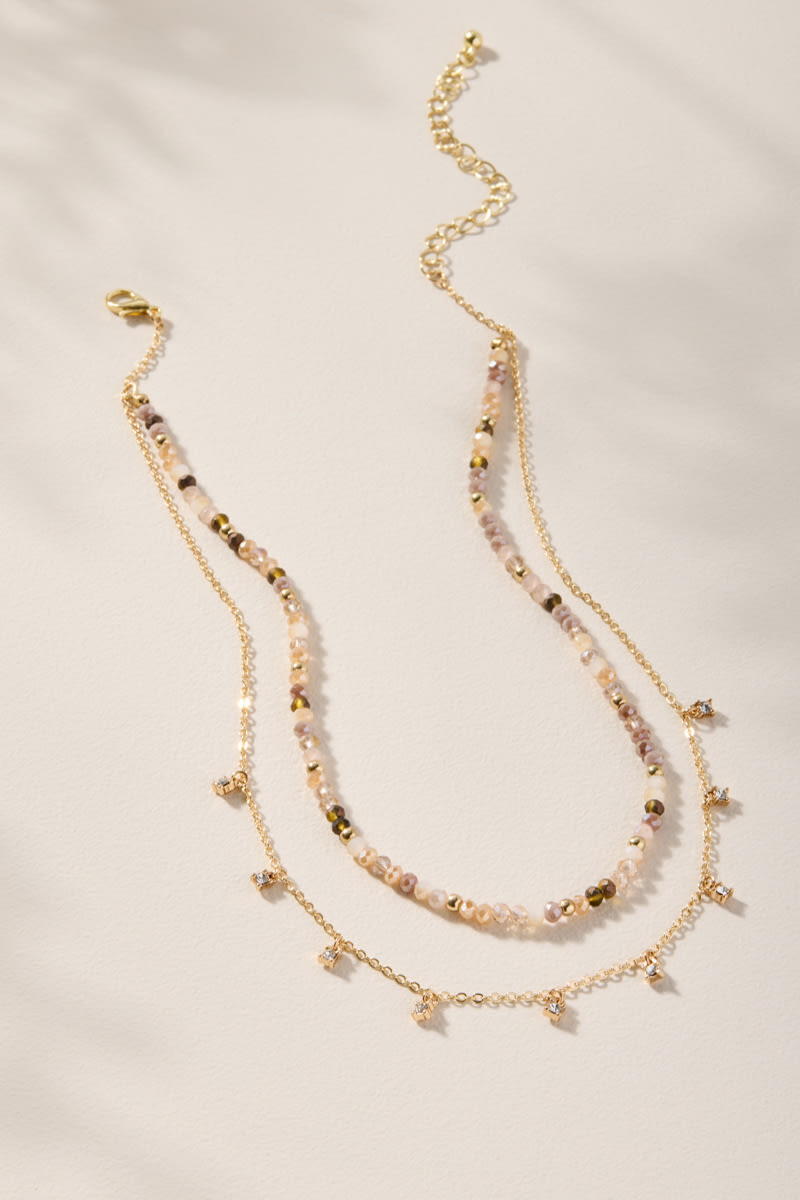 Laura Beaded Two Layer Necklace